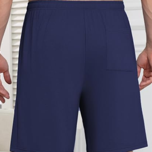 Men's Bamboo Fiber Pajama Shorts Soft Breathable Lounge Shorts with Pockets