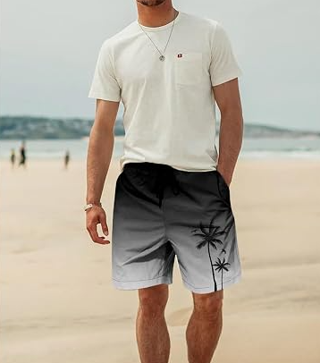 Men's Quick Dry Swim Trunks Mesh Lined Beach Shorts with Pockets - Image 2